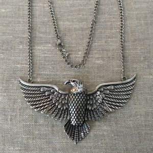 Silver Toned Eagle Necklace